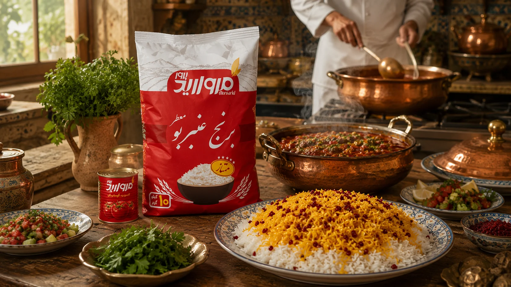 برنج عنبربو معطر مروارید پرور